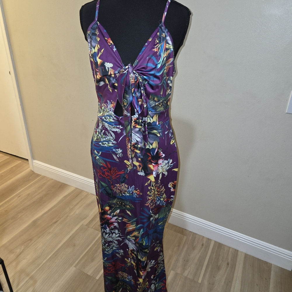 Floral Purple Maxi Dress